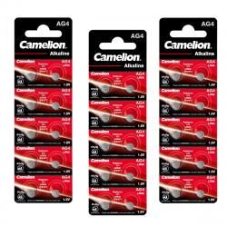 30x Camelion knoflíkový článek LR66 / AG4 / G4 / LR626 / 177 / SR626W / GP77A / 377 originál