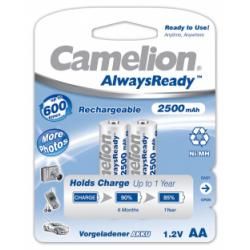 Nabíjecí AA tužkové baterie HR6 Mignon AA AlwaysReady 2ks v balení 2500mAh - Camelion originál