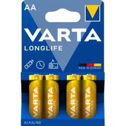 Varta Batterien AA LR06 alkalická tužková Longlife 1,5V 4ks balení originál