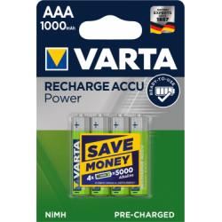 Varta Power baterie Ready2Use Micro AAA 4ks balení 1000mAh originál